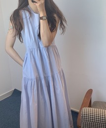 ポケット付きノースリティアードワンピース