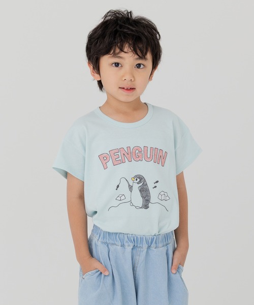 chil2（チルツー）の「ステッチ刺繍半袖Tシャツ（Tシャツ/カットソー・キッズ・サックスブルー/ホワイト/ピンク/ネイビー/イエロー・80ｃｍ/90cm/100cm/110cm/120cm/130cm）」の21枚目の写真