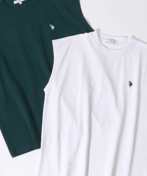 U.S. POLO ASSN.(ユーエスポロアッスン)の「U.S. POLO ASSN./ユーエスポロアッスン 別注 オーバーサイズ ワンポイント刺繍 ノースリーブシャツ タンクトップ(タンクトップ・メンズ・ダークグリーン/カーキ/ブラック/オートミール/ダークブルー/ホワイト・M/L/LL)」の19枚目の写真