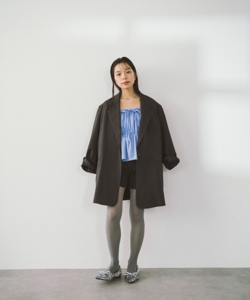 DRWCYS（ドロシーズ）の「オフショルギャザーリボンブラウス（シャツ/ブラウス・レディース・ホワイト/ベージュ/ネイビー/ブルー・FREE）」の12枚目の写真