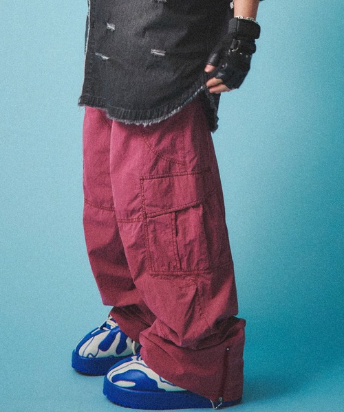 GALFY(ガルフィー)の「GALFY-反戦パンツ(その他パンツ・メンズ・ブラック/ピンク/ワイン・L/XL)」の3枚目の写真