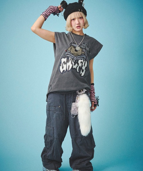 GALFY(ガルフィー)の「GALFY-反戦パンツ(その他パンツ・メンズ・ブラック/ピンク/ワイン・L/XL)」の9枚目の写真