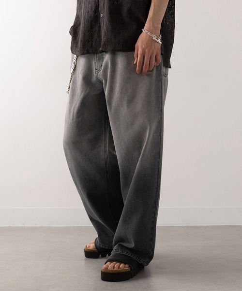 VINTAGE(ヴィンテージ)の「【HAUS】ヴィンテージグラデーションワイドストレートデニム(デニムパンツ・メンズ・ブラック/ブルー系その他5/ブルー系4/ブルー系その他/ブルー系その他2/ブルー系その他3・L/LL/M/S)」の12枚目の写真