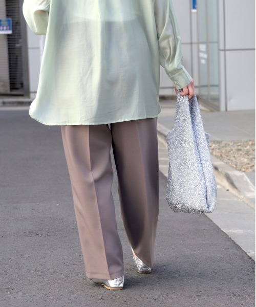 Right-on(ライトオン)の「【OWN】「キレカナ」3Dワイドパンツ(その他パンツ・レディース・ネイビー/ベージュ/ブラック・M/L/XL/S)」の17枚目の写真