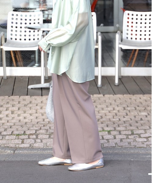 Right-on(ライトオン)の「【OWN】「キレカナ」3Dワイドパンツ(その他パンツ・レディース・ネイビー/ベージュ/ブラック・M/L/XL/S)」の16枚目の写真