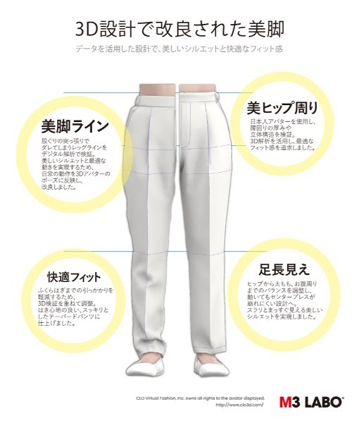 Right-on(ライトオン)の「【OWN】「キレカナ」3Dワイドパンツ(その他パンツ・レディース・ネイビー/ベージュ/ブラック・M/L/XL/S)」の9枚目の写真