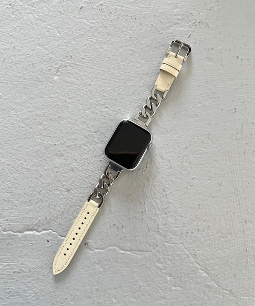 Me%（ミィパーセント）の「【ステンレス】AppleWatchチェーンゴウヒバンド 326036（デジタル腕時計・レディース・アイボリー/ブラック/ベージュ・MEDIUM）」の12枚目の写真
