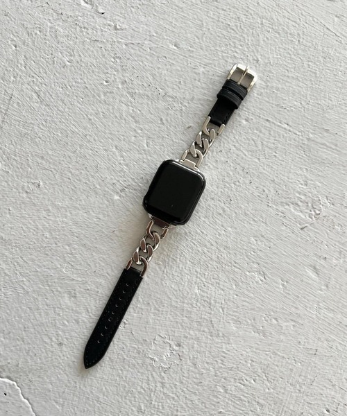 Me%（ミィパーセント）の「【ステンレス】AppleWatchチェーンゴウヒバンド 326036（デジタル腕時計・レディース・アイボリー/ブラック/ベージュ・MEDIUM）」の14枚目の写真