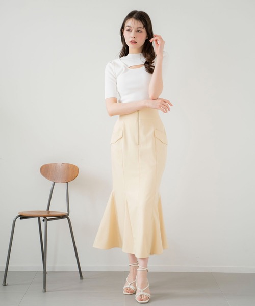 NOELA(ノエラ)の「2WAYオープンニット(ニット/セーター・レディース・オフホワイト/ブラック/ピンク/イエロー・フリー)」の21枚目の写真