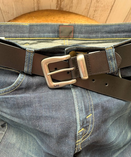 【ruru】レザーループベルト　3cm　(セミオーダーメイド) Haddon&Jones/ハッドンアンドジョーンズ】別注メッシュ