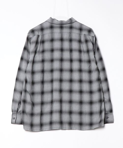 REMI RELIEF NAVY LABEL（レミレリーフネイビーレーベル）の「REMI RELIEF NAVY LABEL / レミレリーフネイビーレーベル：レーヨンツイルオンブレーSHIRT：RN28369042AK[STD]（シャツ/ブラウス・メンズ・ブラック・XL/L/M/S）」の2枚目の写真