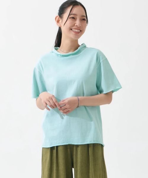 Good On(グッドオン)の「Good On/グッドオン KULUKULU S/S TEE(Tシャツ/カットソー・レディース・ナチュラル/ライム/サーモンピンク/ブルー系その他/ブルー系/ホワイト/ブラック系その他2/ネイビー/ミント/チャコールグレー・FREE)」の15枚目の写真