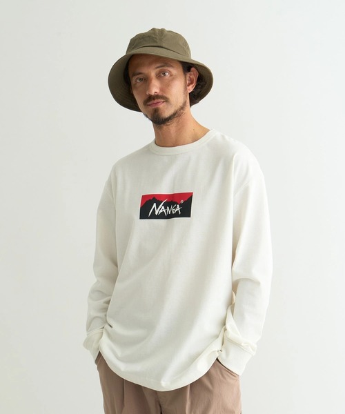 NANGA(ナンガ)の「NANGA/ナンガ ECO HYBRID BOX LOGO L/S TEE(Tシャツ/カットソー・メンズ・ホワイト/ブラック/ライトピンク・LARGE/X-LARGE/MEDIUM)」の16枚目の写真