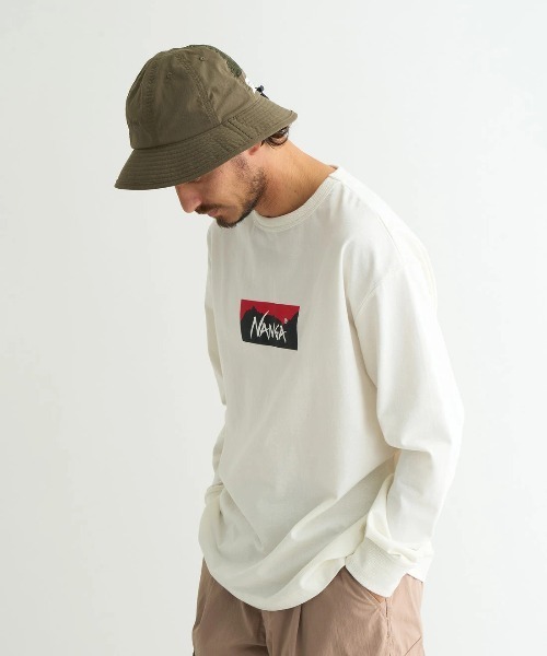 NANGA(ナンガ)の「NANGA/ナンガ ECO HYBRID BOX LOGO L/S TEE(Tシャツ/カットソー・メンズ・ホワイト/ブラック/ライトピンク・LARGE/X-LARGE/MEDIUM)」の17枚目の写真
