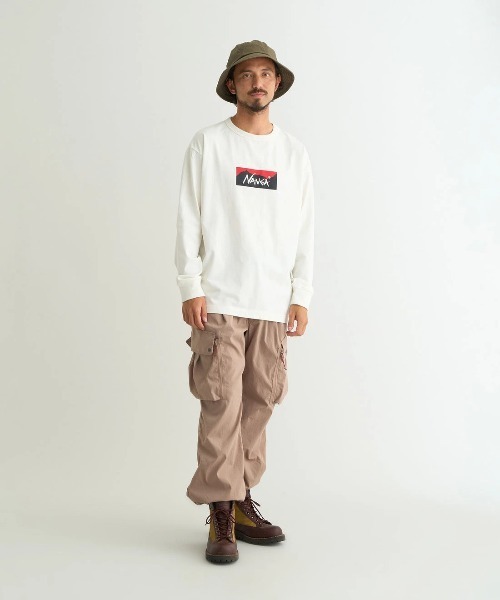 NANGA(ナンガ)の「NANGA/ナンガ ECO HYBRID BOX LOGO L/S TEE(Tシャツ/カットソー・メンズ・ホワイト/ブラック/ライトピンク・LARGE/X-LARGE/MEDIUM)」の19枚目の写真