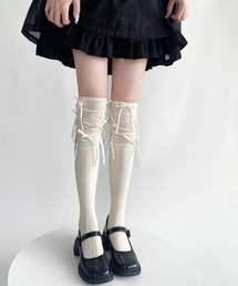 VIBGYOR | 【LAMPOON】リボンニーハイソックス(ソックス/靴下)