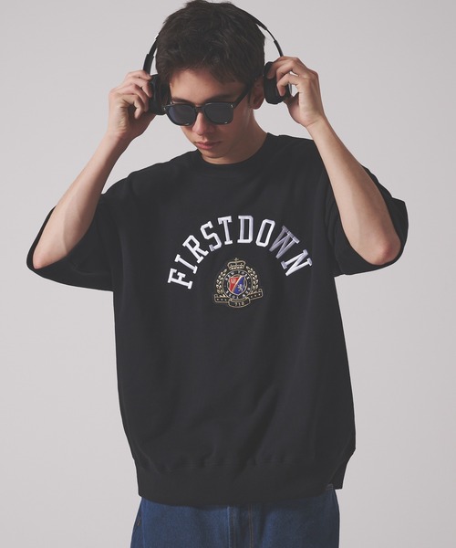 FIRST DOWN（ファーストダウン）の「ショートスリーブ クルーネック スウェット #1（Tシャツ/カットソー・メンズ・ブラック/オートミール・XL/L/M）」の16枚目の写真