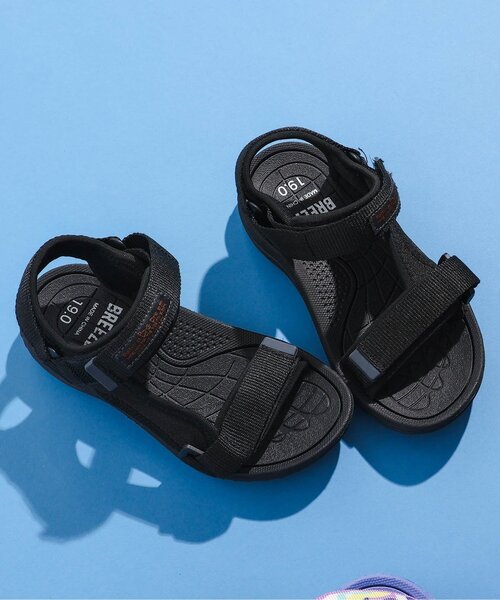 BREEZE(ブリーズ)の「アクティブテープサンダル(サンダル・キッズ・レインボー/ブラック/パープル/カーキ・15 /20/18/17/19/21/14/16)」の2枚目の写真