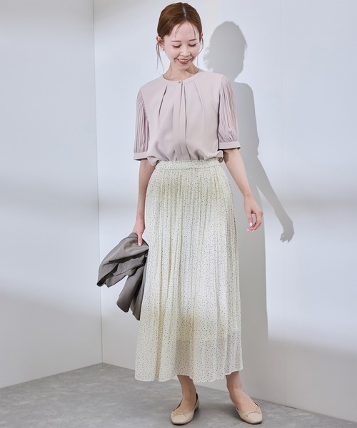 ROPE' PICNIC(ロペピクニック)の「袖プリーツハーフスリーブブラウス(シャツ/ブラウス・レディース・ホワイト/チャコールグレー/サックスブルー/ピンク・38)」の16枚目の写真
