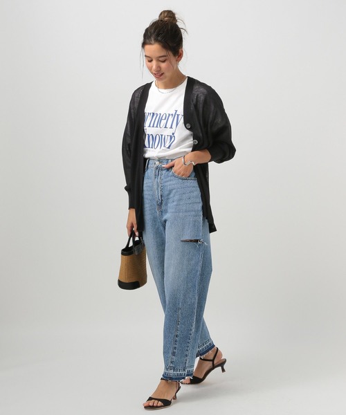 BAYFLOW（ベイフロー）の「[ウエストゴム仕様でノンストレス]アソートカーブデニム（デニムパンツ・レディース・ライトブルー/サックスブルー/インディゴブルー・SMALL/MEDIUM/LARGE）」の5枚目の写真