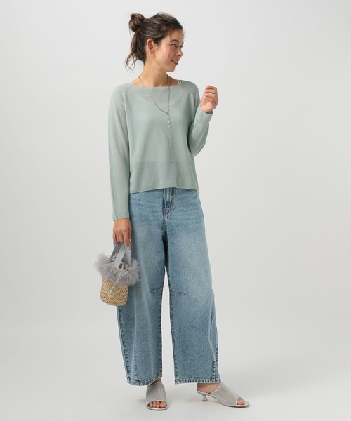 BAYFLOW（ベイフロー）の「[ウエストゴム仕様でノンストレス]アソートカーブデニム（デニムパンツ・レディース・ライトブルー/サックスブルー/インディゴブルー・SMALL/MEDIUM/LARGE）」の8枚目の写真