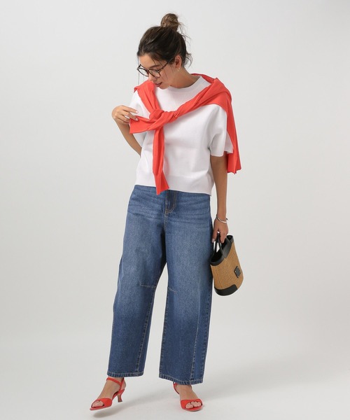 BAYFLOW（ベイフロー）の「[ウエストゴム仕様でノンストレス]アソートカーブデニム（デニムパンツ・レディース・ライトブルー/サックスブルー/インディゴブルー・SMALL/MEDIUM/LARGE）」の11枚目の写真