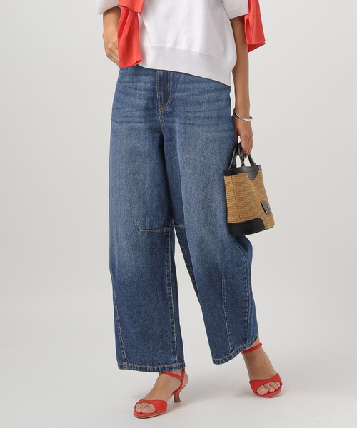 BAYFLOW（ベイフロー）の「[ウエストゴム仕様でノンストレス]アソートカーブデニム（デニムパンツ・レディース・ライトブルー/サックスブルー/インディゴブルー・SMALL/MEDIUM/LARGE）」の12枚目の写真