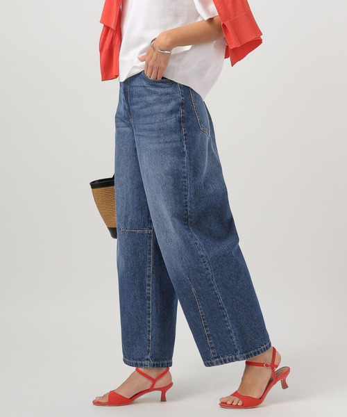 BAYFLOW（ベイフロー）の「[ウエストゴム仕様でノンストレス]アソートカーブデニム（デニムパンツ・レディース・ライトブルー/サックスブルー/インディゴブルー・SMALL/MEDIUM/LARGE）」の14枚目の写真