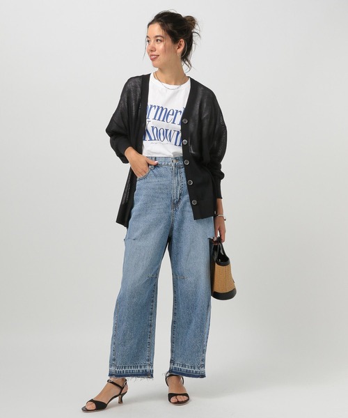 BAYFLOW（ベイフロー）の「[ウエストゴム仕様でノンストレス]アソートカーブデニム（デニムパンツ・レディース・ライトブルー/サックスブルー/インディゴブルー・SMALL/MEDIUM/LARGE）」の16枚目の写真