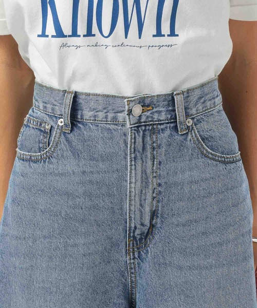 BAYFLOW（ベイフロー）の「[ウエストゴム仕様でノンストレス]アソートカーブデニム（デニムパンツ・レディース・ライトブルー/サックスブルー/インディゴブルー・SMALL/MEDIUM/LARGE）」の20枚目の写真