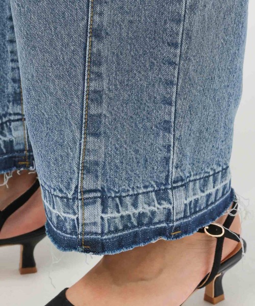 BAYFLOW（ベイフロー）の「[ウエストゴム仕様でノンストレス]アソートカーブデニム（デニムパンツ・レディース・ライトブルー/サックスブルー/インディゴブルー・SMALL/MEDIUM/LARGE）」の22枚目の写真