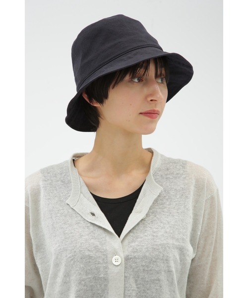 【新品未使用】MARGARET HOWELL リネンガーデンハット チャコール 新品未使用】MARGARET HOWELL リネンガーデンハット チャコール