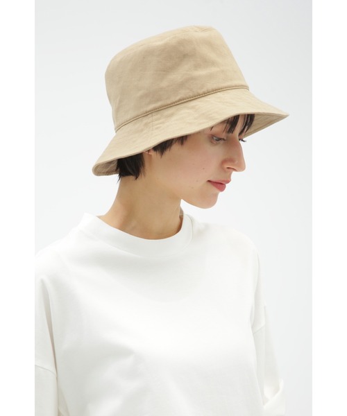 MARGARET HOWELL（マーガレットハウエル）の「COTTON LINEN PLAIN WEAVE（ハット・レディース・ベージュ系その他3/ネイビー系1・FREE）」の5枚目の写真