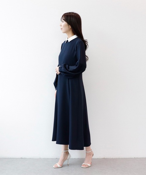 Sirin（シリン）の「2way Aラインパフスリーブワンピース【2サイズ展開】（ワンピース・レディース・ライトグレー/ベージュ/ネイビー・X-SMALL/SMALL）」の10枚目の写真