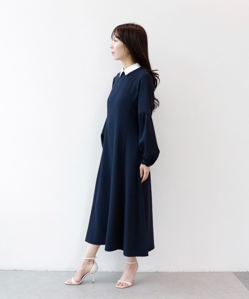 Sirin（シリン）の「2way Aラインパフスリーブワンピース【2サイズ展開】（ワンピース・レディース・ライトグレー/ベージュ/ネイビー・X-SMALL/SMALL）」の11枚目の写真