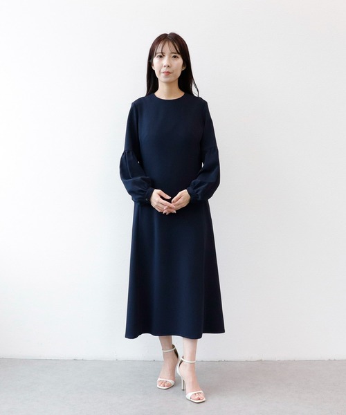 Sirin（シリン）の「2way Aラインパフスリーブワンピース【2サイズ展開】（ワンピース・レディース・ライトグレー/ベージュ/ネイビー・X-SMALL/SMALL）」の13枚目の写真