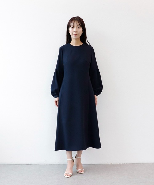 Sirin（シリン）の「2way Aラインパフスリーブワンピース【2サイズ展開】（ワンピース・レディース・ライトグレー/ベージュ/ネイビー・X-SMALL/SMALL）」の14枚目の写真