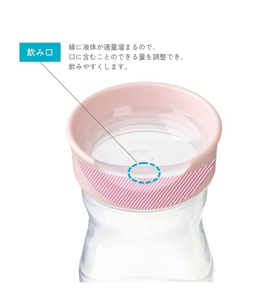 b.box（ビーボックス）の「b.box/ Training Cup トレーニングカップ（コップ飲み練習用アイテム）（マグ/哺乳瓶/お食事グッズ・キッズ・セージグリーン/グレイッシュブルー/ベビーピンク・ONESIZE）」の5枚目の写真