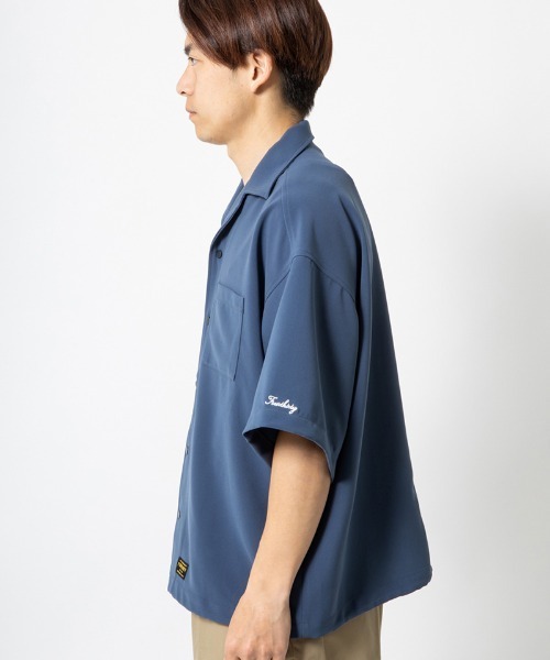 430(フォーサーティ)の「mhs2379- S/S POLY OC WIDE SHIRT ワイドシャツ(シャツ/ブラウス・メンズ・ブラック/ネイビー/ブルーグレー/マスタード・0/1/2/3)」の11枚目の写真