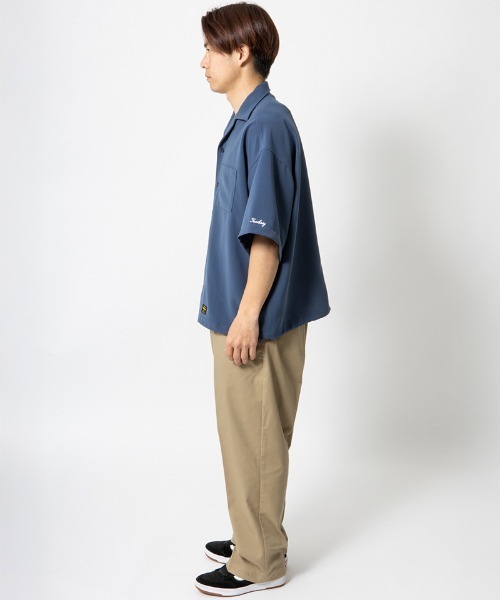 430(フォーサーティ)の「mhs2379- S/S POLY OC WIDE SHIRT ワイドシャツ(シャツ/ブラウス・メンズ・ブラック/ネイビー/ブルーグレー/マスタード・0/1/2/3)」の14枚目の写真