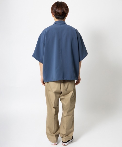 430(フォーサーティ)の「mhs2379- S/S POLY OC WIDE SHIRT ワイドシャツ(シャツ/ブラウス・メンズ・ブラック/ネイビー/ブルーグレー/マスタード・0/1/2/3)」の15枚目の写真