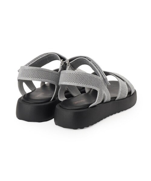 SHOO・LA・RUE(シューラルー)の「大人のカジュアルコーデに 私にフィットする ニットサンダル(サンダル・レディース・ブラック/シルバー/ブラウン系その他・35/45)」の5枚目の写真