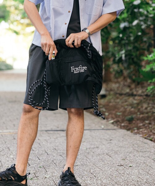 FREAK'S STORE(フリークスストア)の「Foxfire × FREAK'S STORE/フォックスファイヤー 別注 メッシュナップサック/A4サイズ(バックパック/リュック・レディース・ブラック/ナチュラル・ONE SIZE)」の12枚目の写真