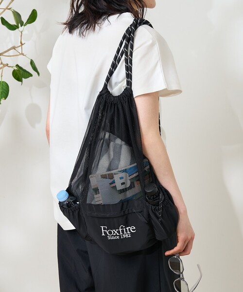 FREAK'S STORE(フリークスストア)の「Foxfire × FREAK'S STORE/フォックスファイヤー 別注 メッシュナップサック/A4サイズ(バックパック/リュック・レディース・ブラック/ナチュラル・ONE SIZE)」の17枚目の写真