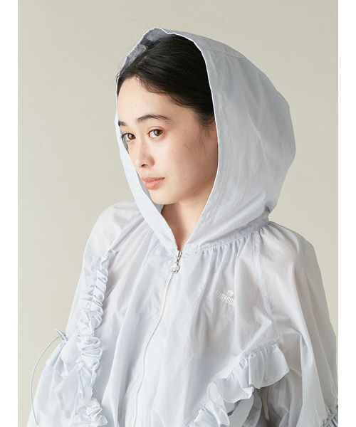 即納！新品 LILY BROWN MARY QUANT UVカットシアーブルゾン LILY BROWN×MARY QUANT】UVカットフリルシアーブルゾン/接触冷感