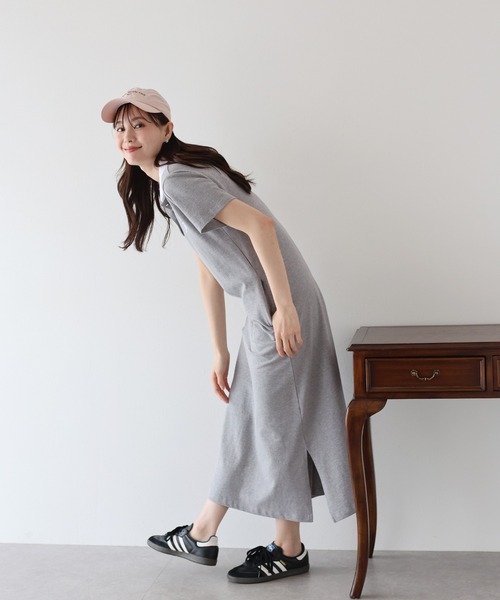 BLUEEAST（ブルーイースト）の「ハート刺繍ポロシャツワンピース（ワンピース・レディース・ネイビー/アイボリー/グレー/ブラック・MEDIUM）」の16枚目の写真