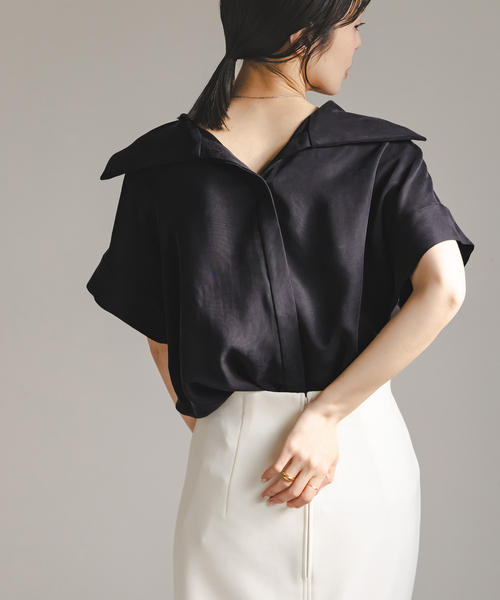 Noble（ノーブル）の「《追加》【洗える】2WAYワイドカラーキュプラ