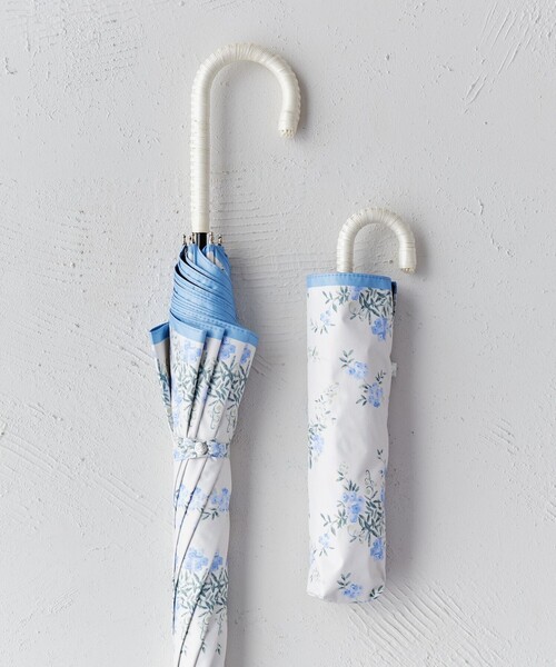 Afternoon Tea（アフタヌーンティー）の「【UVカット率・遮光率100%生地使用】紫陽花 晴雨兼用長傘 日傘（長傘・レディース・ブルー・ONE SIZE）」の2枚目の写真