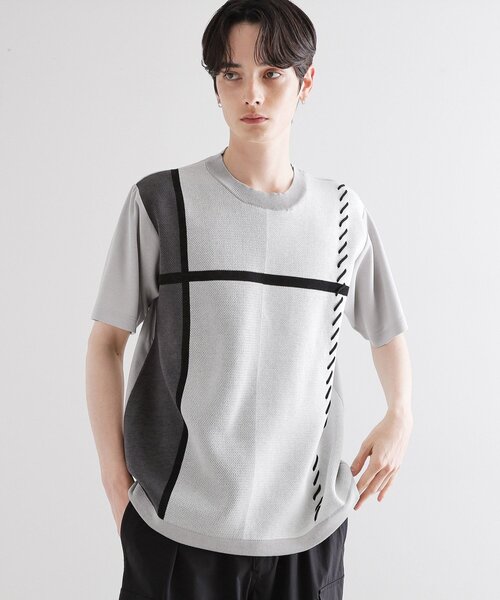 人気の春夏 セール】ニットドッキングクロスオーバー（Tシャツ/カットソー 鉢・プランター