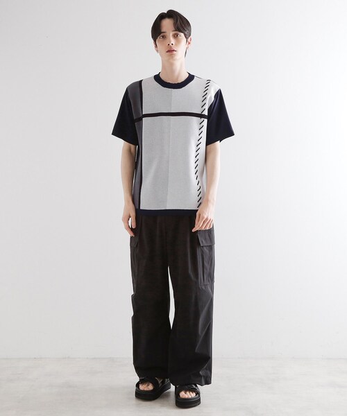 セール】ニットドッキングクロスオーバー（Tシャツ/カットソー